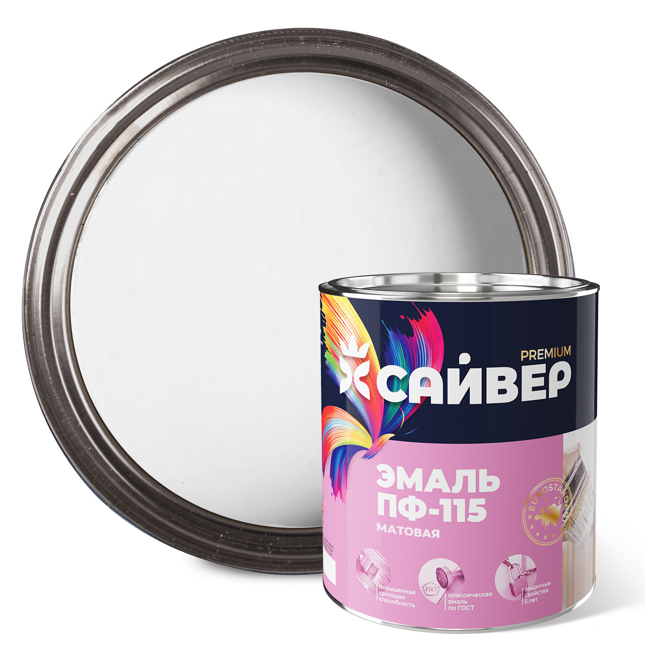 ПФ-115_Сайвер_2_7_кг_Белая_матовая