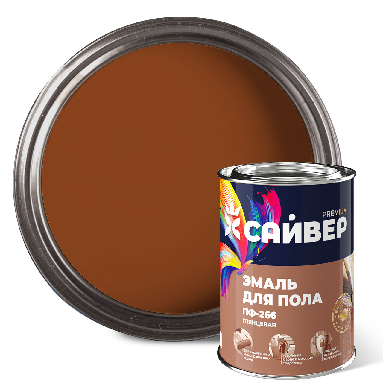ПФ-266_Сайвер_0_8_кг_Красно-коричневая