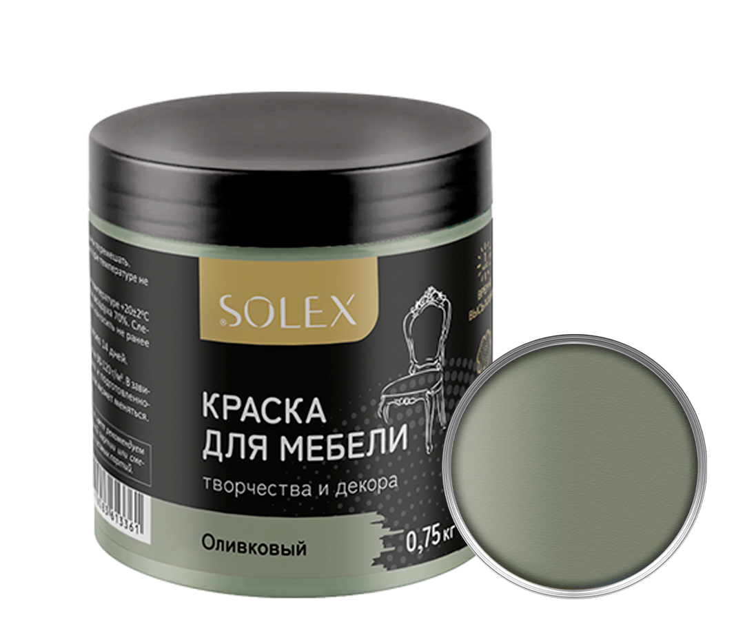 Краска для мебели Солекс Оливковый кружок