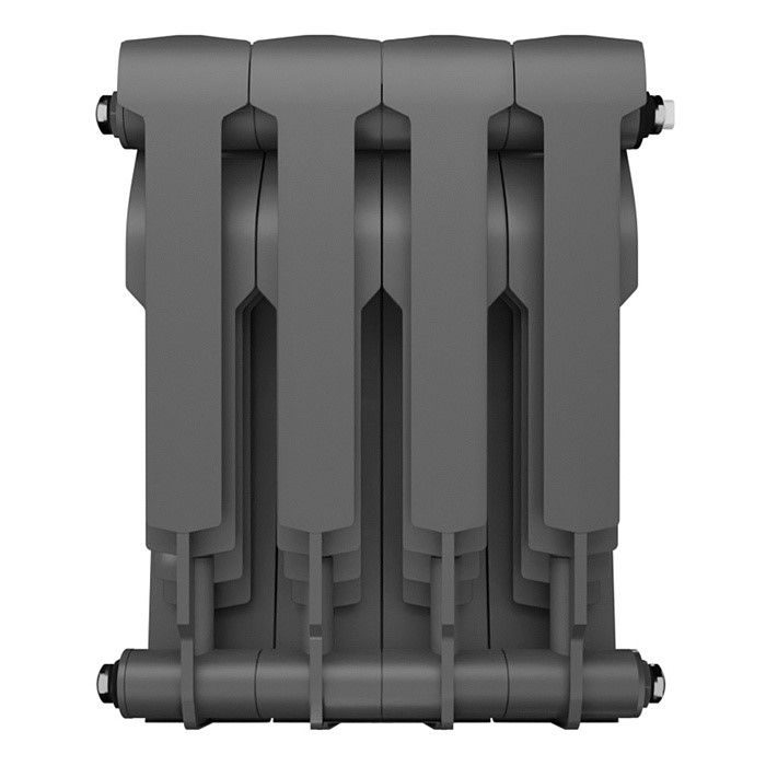 Радиатор Royal Thermo Biliner 350 Silver Satin VDR - 4 секц вид сзади