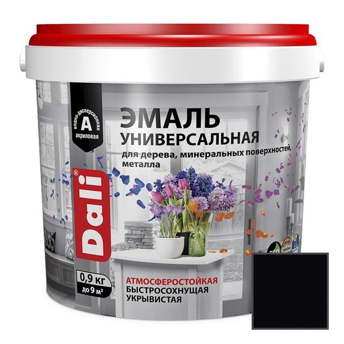 Эмаль Дали 0,9 кг черная