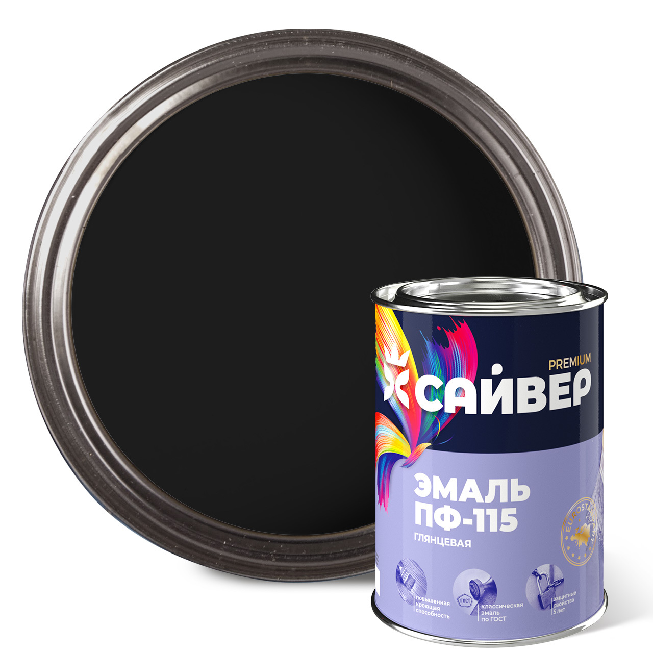 ПФ-115_Сайвер_0_8_кг_Чёрная