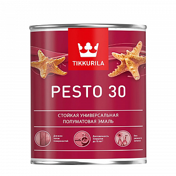 Эмаль алкидная ТИККУРИЛА PESTO 30 база А полуматовая 0,9 л