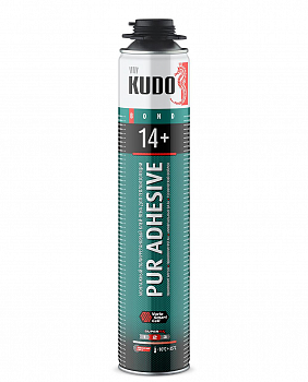 Клей-пена для теплоизоляции KUDO PUR ADHESIVE PROFF 14+ всесезонная зеленая (до 14 кв.м.)
