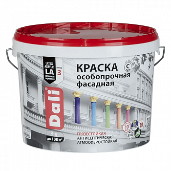 Краска вд фасад особопрочная DALI 9 л база С