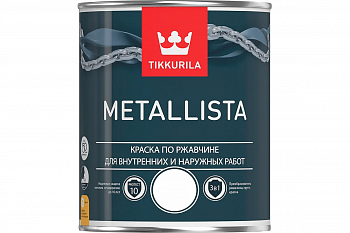 Краска по ржавчине ТИККУРИЛА METALLISTA серебристый глянцевый 0,8 л