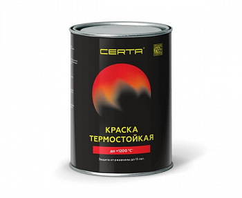 Эмаль термостойкая Церта до 650° серебристо-серый 0,8 л