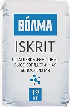 Шпатлевка финишная "ISKRIT" высокопластичная (19 кг) белоснежная ВОЛМА