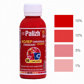 Паста колеровочная универсальная Palizh STANDART 0,1 л алый ST-38