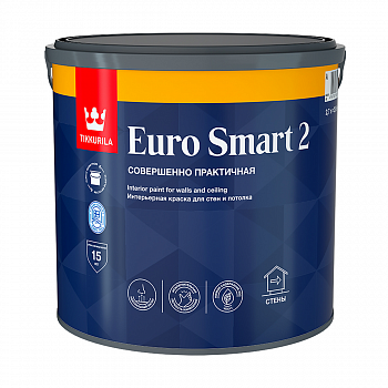 Краска интерьерная ТИККУРИЛА EURO SMART 2 база А глубокоматовая 2,7 л
