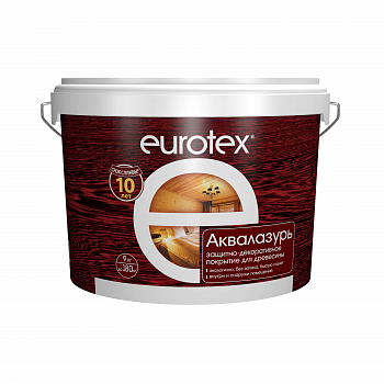 Средство деревозащитное Eurotex Аквалазурь 9 кг ваниль