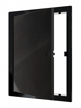 Люк ревизионный LN фланец 150*200 нажимной 172*222 пластик Black L1520N black