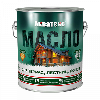 Масло для террас, лестниц, полов АКВАТЕКС орех 2,5 л