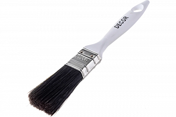 Кисть DECOR PROFI для подгот. работ 25*15 мм, черный ворс, пласт. ручка 780-025