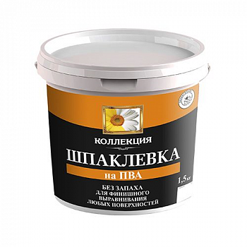 Шпатлевка на ПВА КОЛЛЕКЦИЯ 1,5 кг ведро