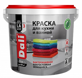 Краска латексная для кухни и ванной DALI 5 л