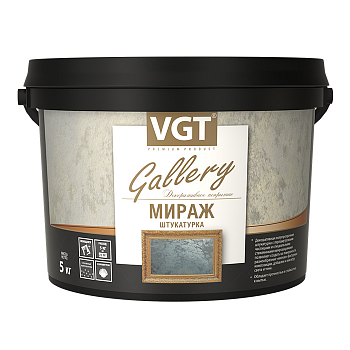 Штукатурка декоративная VGT "Мираж" серебристо-белая, 1 кг (25375)