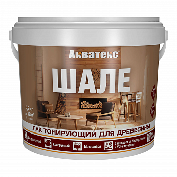 Лак тонирующий для древесины Акватекс ШАЛЕ бесцветный 0,9 кг