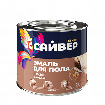 Эмаль ПФ-266 красно-коричневый 1,8 кг САЙВЕР