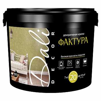 Краска декоративная "Фактура" S-W мини рельеф база А ведро 7 кг DALI-Decor