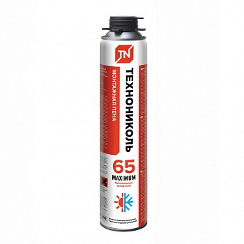 Пена монтажная ТЕХНОНИКОЛЬ 65 MAXIMUM профессиональная всесезонная 850 гр