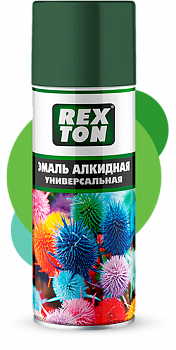 Эмаль аэрозольная алкидная универсальная черная матовая 100.10 REXTON 520 мл
