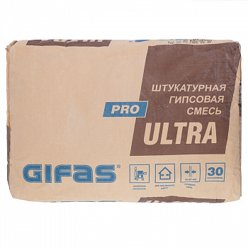 Штукатурка гипсовая GIFAS ULTRA PRO машинное нанесение 30 кг