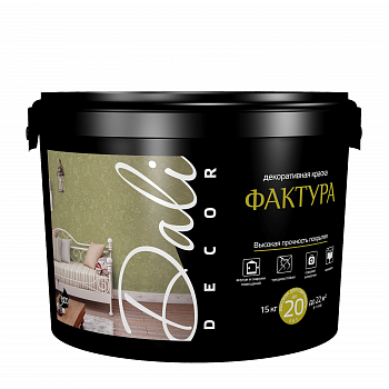Краска декоративная "Фактура" S-W мини рельеф база А ведро 15 кг DALI-Decor