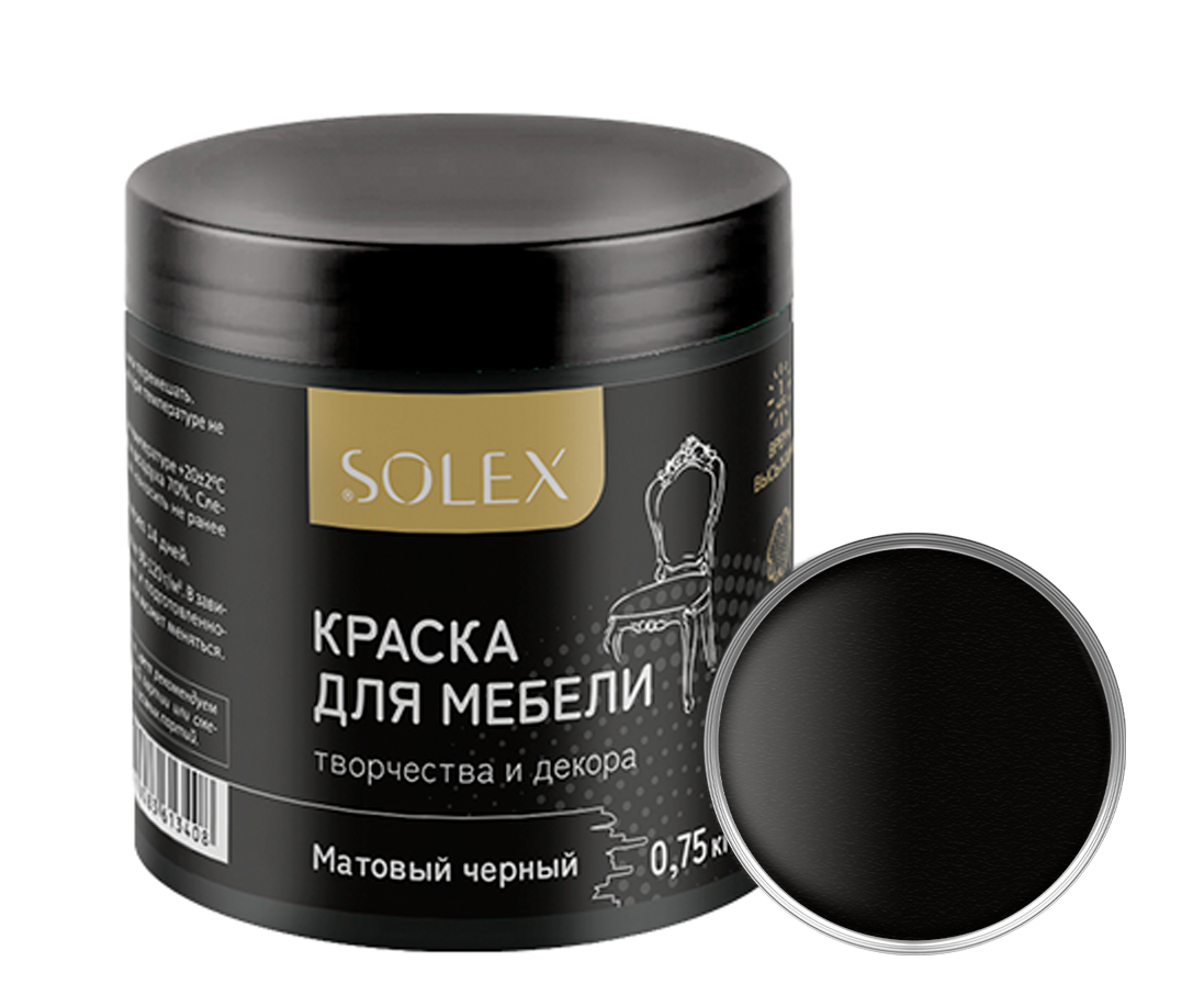 Краска для мебели Солекс Черный кружок