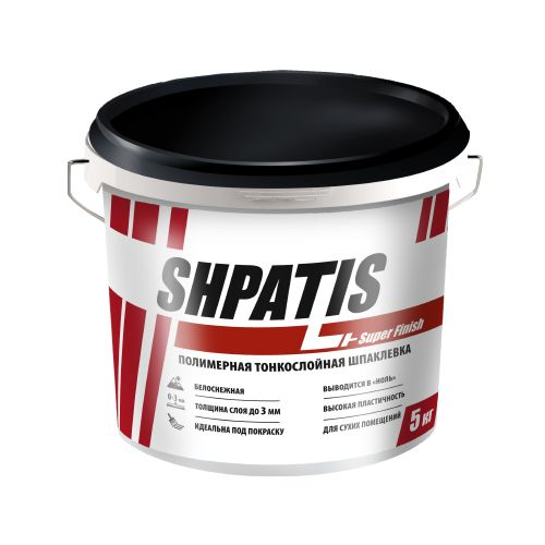 Шпаклевка полимерная тонкослойная SHPATIS SuperFinish (0-3 мм) 5 кг