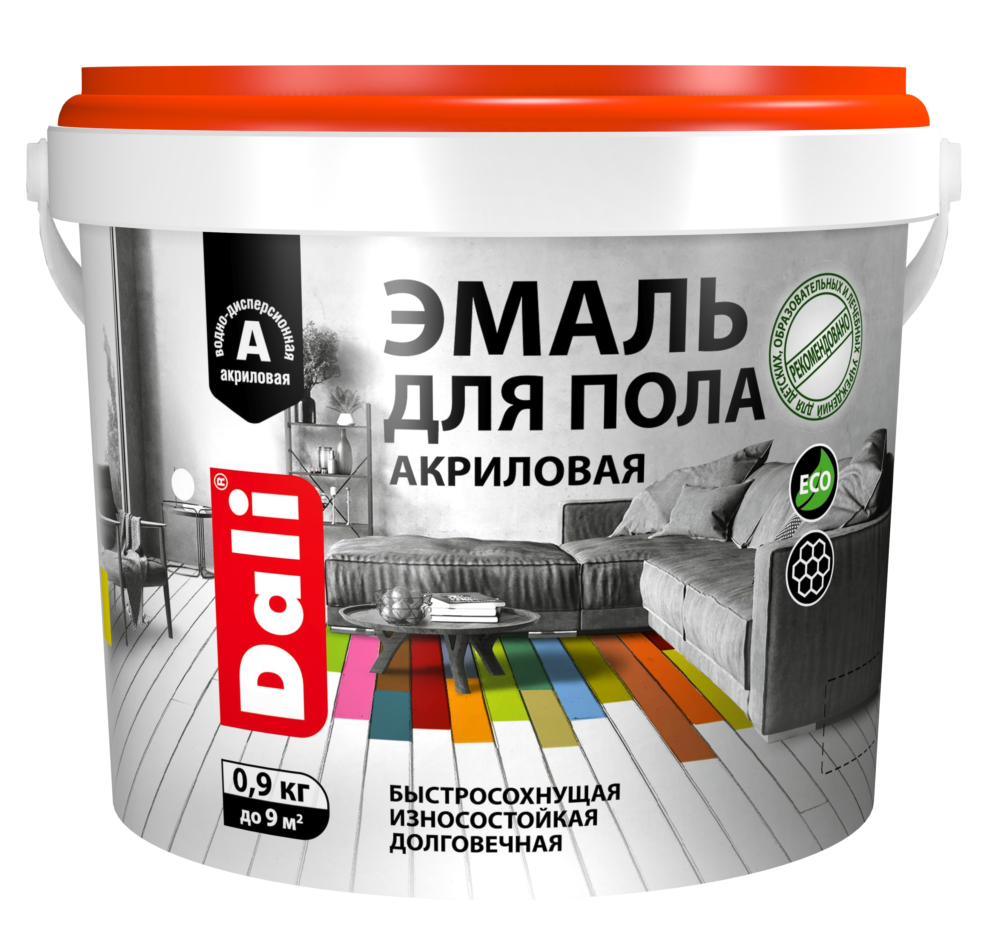 эмаль для пола Dali банка 0,9 л