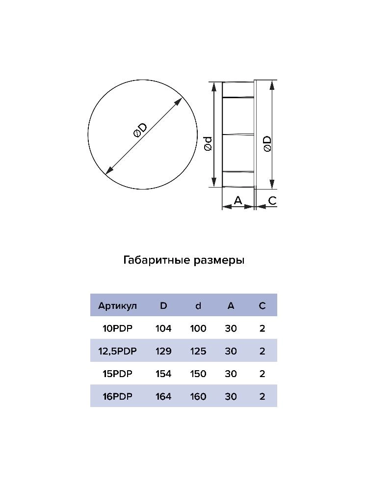 10PDP габариты