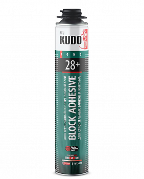 Клей-пена KUDO PROF 28+ проф. всесез. для строительных блоков и кирпича