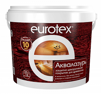 Средство деревозащитное Eurotex Аквалазурь 0,9 кг канадский орех
