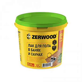Лак акриловый для пола в банях и саунах LРB ZERWOOD 0,9 кг
