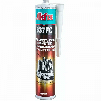 Герметик универсальный полиуретановый быстросохнущий Akfix 637FC (PU-41FC) белый 310 мл AA372