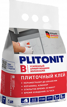 Клей плиточный ПЛИТОНИТ В усиленный 5 кг