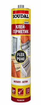 Герметик-клей Soudal FLEX PU 40 белый 300 мл 137853
