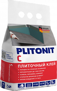 Клей плиточный ПЛИТОНИТ С по сложным основаниям 5 кг