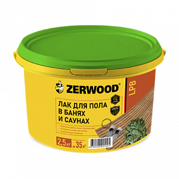 Лак для пола в банях и саунах LPB ZERWOOD 2,5 кг