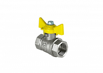 Кран шаровый для газа 1/2" ВР-ВР бабочка 11Б27фтМ Valfex