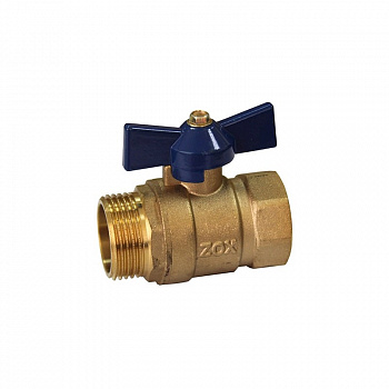 Кран шаровой 3/4" ВР-НР ручка бабочка