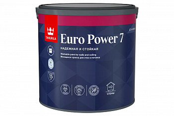 Краска латексная ТИККУРИЛА EURO POWER 7 база А матовая 2,7 л
