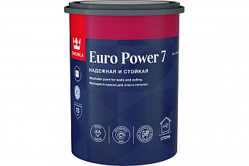 Краска латексная ТИККУРИЛА EURO POWER 7 база А матовая 0,9 л