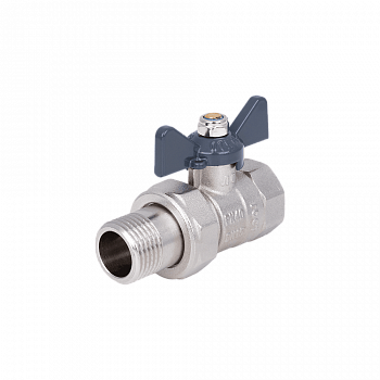 Кран шаровый с американкой 3/4" НР-ВР бабочка 11Б27 AQUALINK