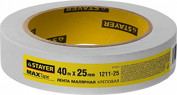 Лента малярная креповая MAXTape 25 мм*40 м (1211-25) Stayer Master