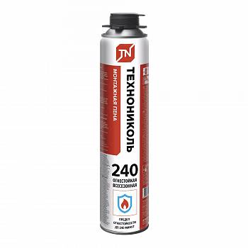 Пена монтажная ТЕХНОНИКОЛЬ 240 PROFESSIONAL 810 гр. огнестойкая