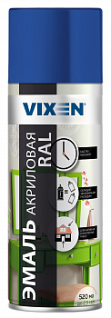Эмаль аэрозольная акриловая VX-35005 сигнальный синий RAL5005 520 мл VIXEN